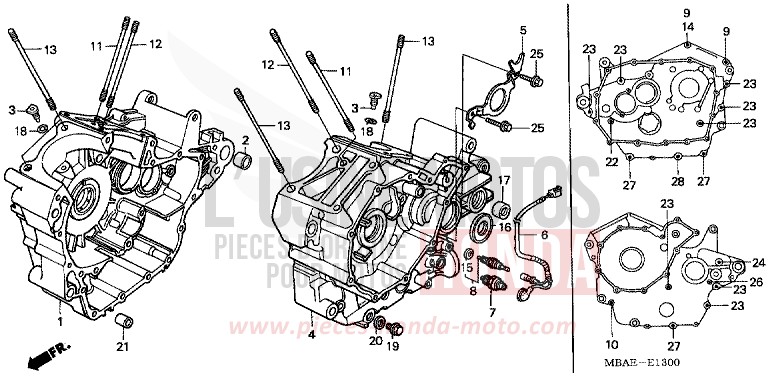 KURBELGEHAEUSE von Shadow Aero LIGHT CUPPER METALLIC-S (YR118K) von 2000